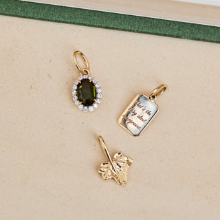 Lydia Millen Evergreen Ivy Leaf Charm