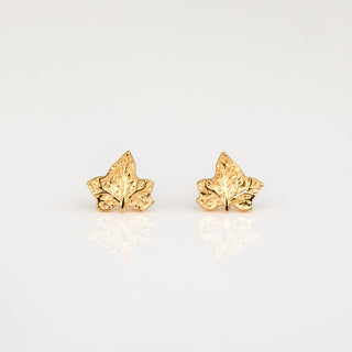 Lydia Millen Evergreen Ivy Leaf Mini Stud Earrings
