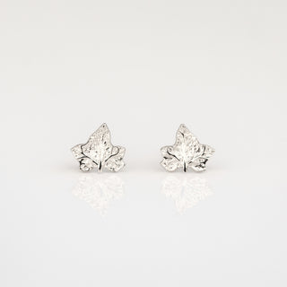 Lydia Millen Evergreen Ivy Leaf Mini Stud Earrings