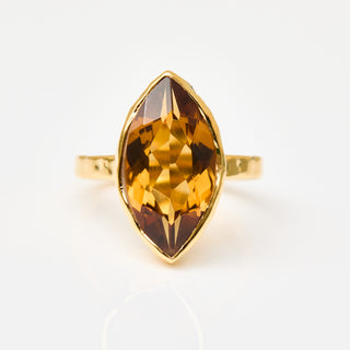 Marnie Champagne Quartz Marquise Ring