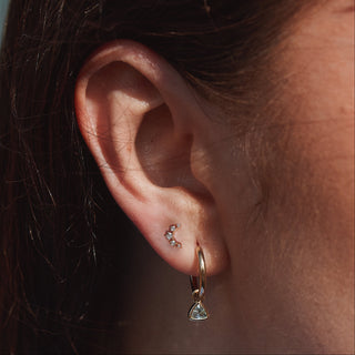 9k sold moon earring 