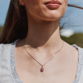 Exclusive Oval Pink Sapphire Pendant