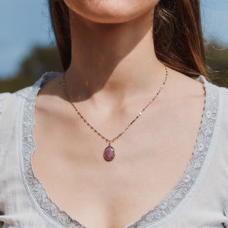 Exclusive Oval Pink Sapphire Pendant