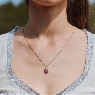Exclusive Oval Pink Sapphire Pendant