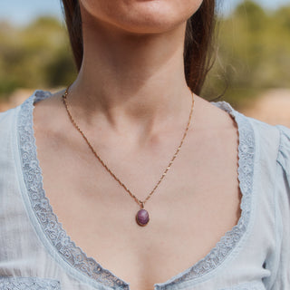 Exclusive Oval Pink Sapphire Pendant