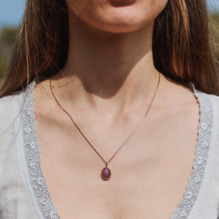 Exclusive Oval Pink Sapphire Pendant