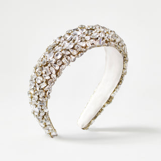 ivory crystal bridal headband 