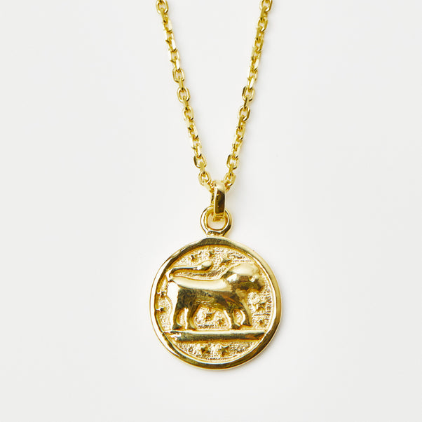 Horoscope Zodiac Pendant Necklace In Gold Vermeil - Necklace - Carrie Elizabeth