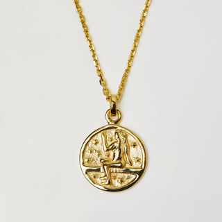 Horoscope Zodiac Pendant Necklace In Gold Vermeil - Necklace - Carrie Elizabeth