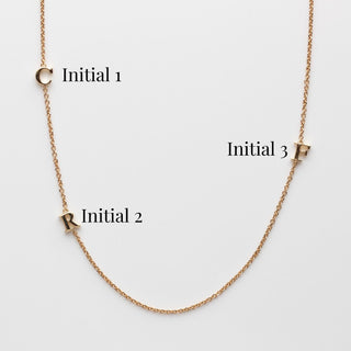 Custom Made Side Initial Necklace