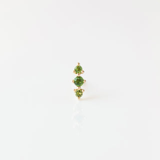 tourmaline flatback stud earring