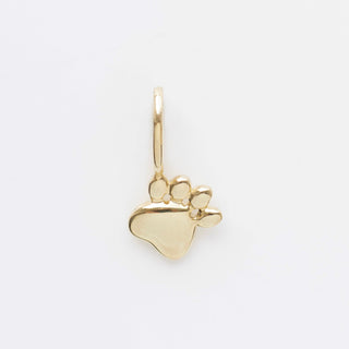 solid gold paw charm 