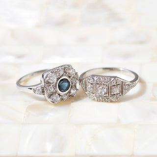 london blue topaz vintage ring in silver