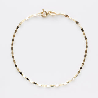 solid gold petal bracelet 