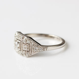 vintage deco ring silver