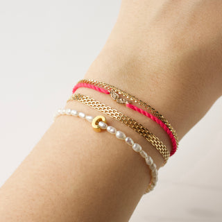 solid gold wings cord bracelet