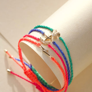 solid gold cord star bracelet