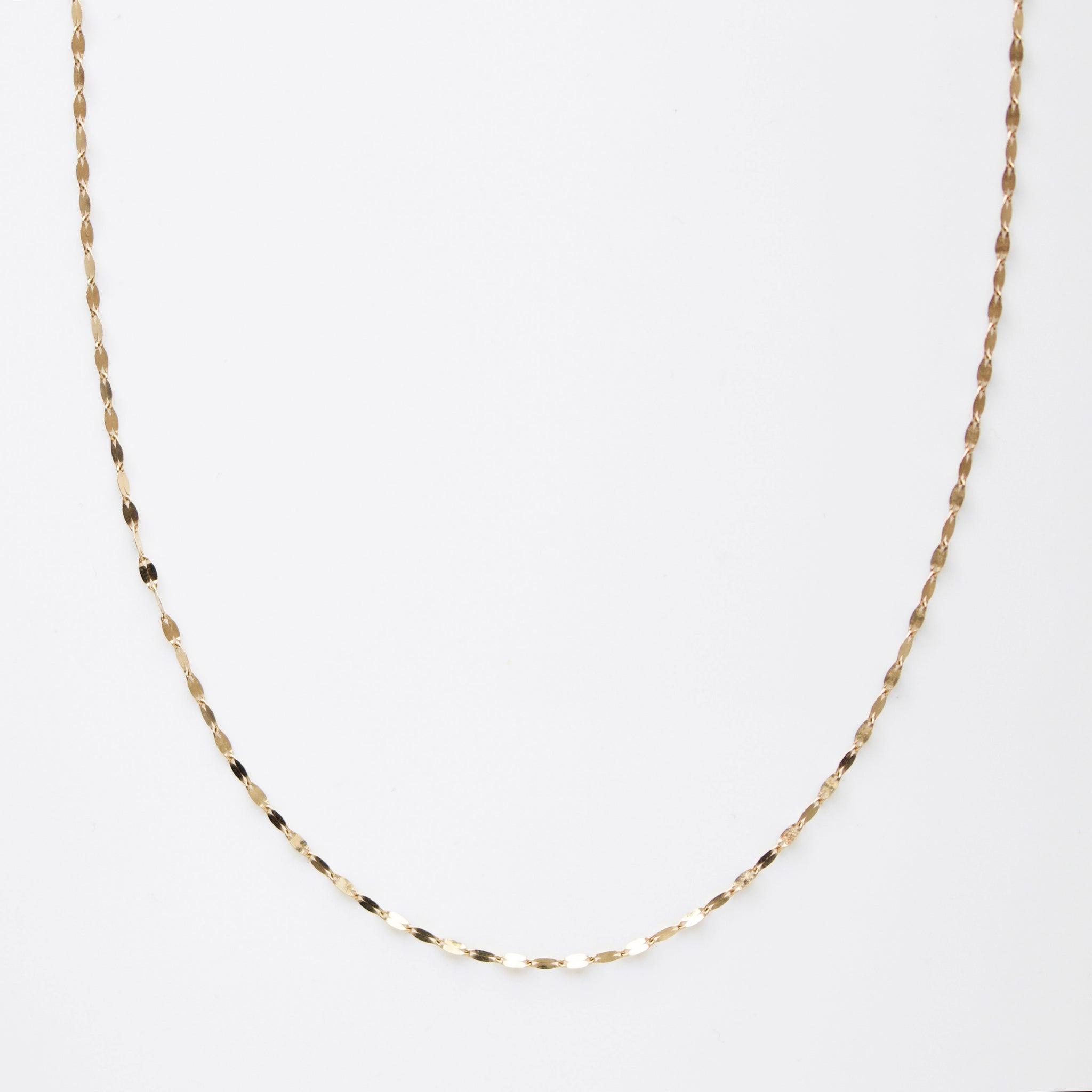 solid gold petal chain necklace 