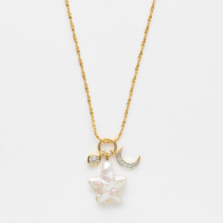 mixed star pearl necklace 