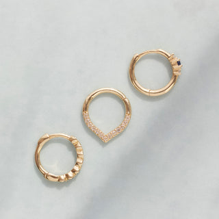 peridot hoop earring solid 9k 