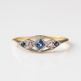 sapphire & diamond vintage ring 