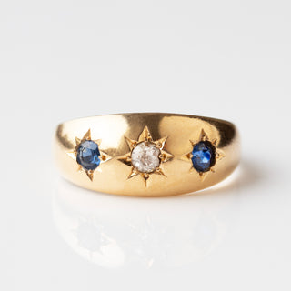 sapphire & diamond vintage ring 