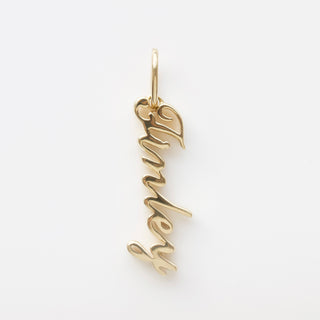 name charm in solid gold