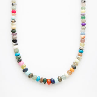multi agate beaded necklace
