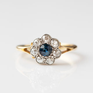 sapphire & diamond vintage ring 