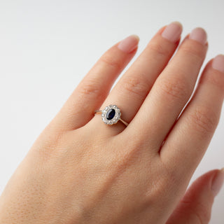 sapphire & diamond vintage ring 