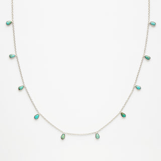 turquoise droplet necklace silver