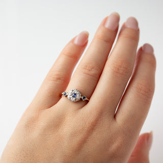 sapphire & diamond vintage ring 