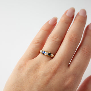 sapphire & diamond vintage ring 