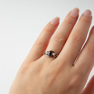 sapphire & diamond vintage ring 