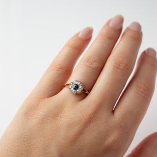 sapphire & diamond vintage ring 