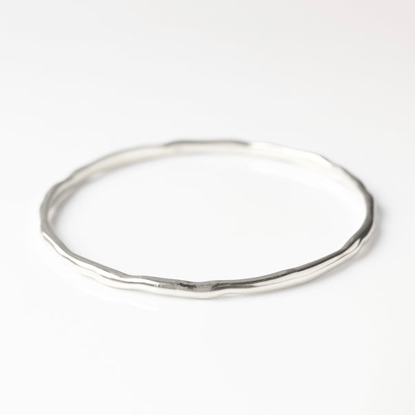 molten skinny bangle silver