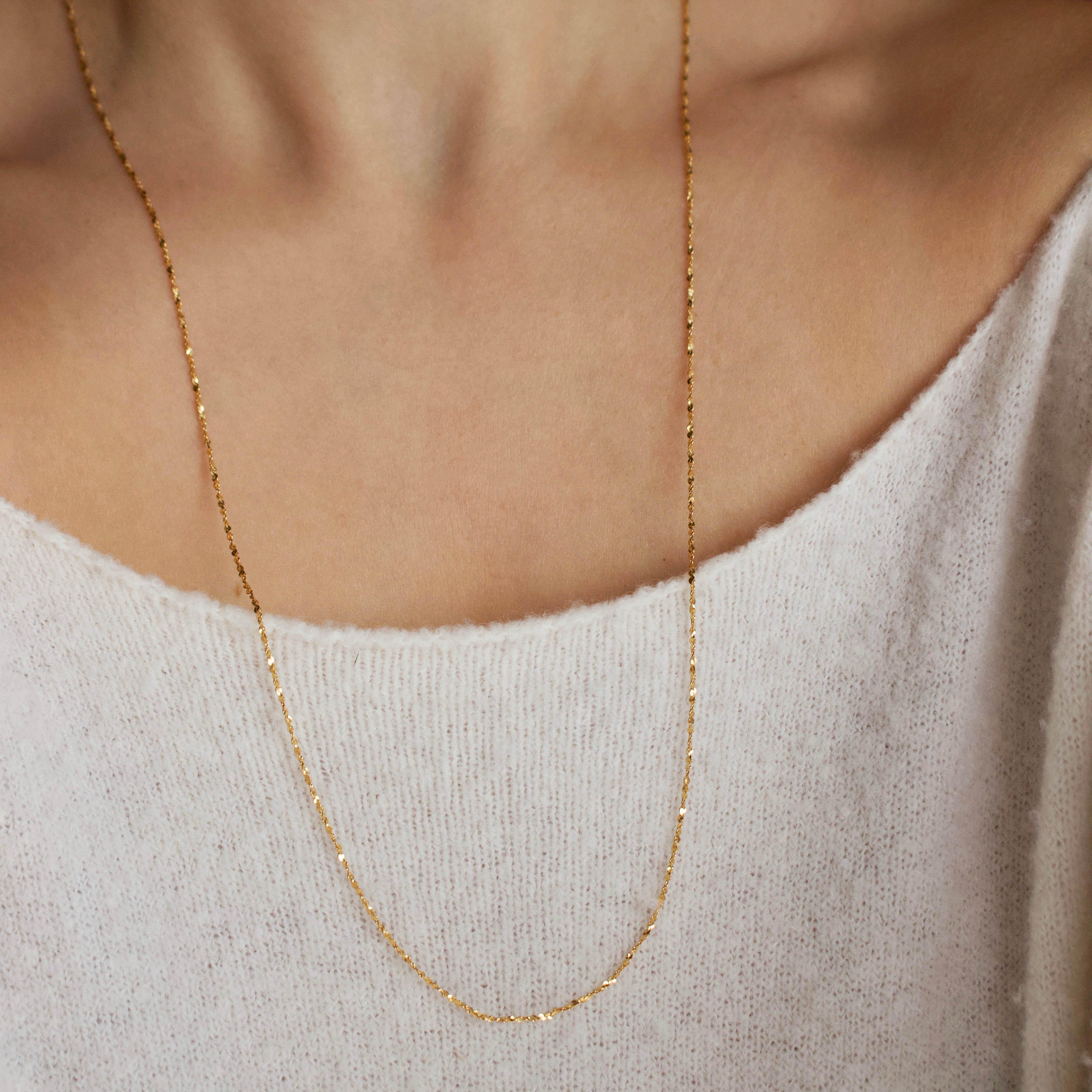 Gold Vermeil Long Twist Chain