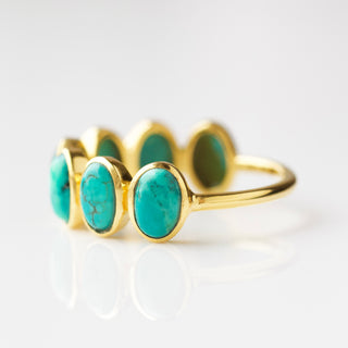 Turquoise violetta ring in gold