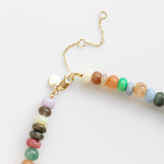 Mixed Agate Multi Coloured Beaded Necklace