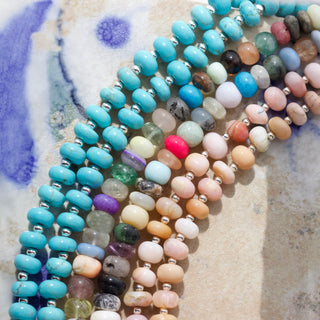 multi agate beaded necklace