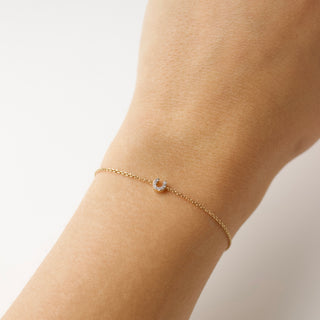 diamond initial bracelet