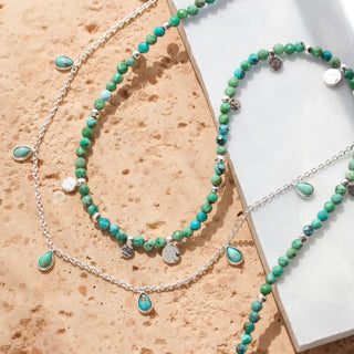 turquoise coin necklace