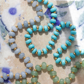 firoza jade turquoise beaded necklace