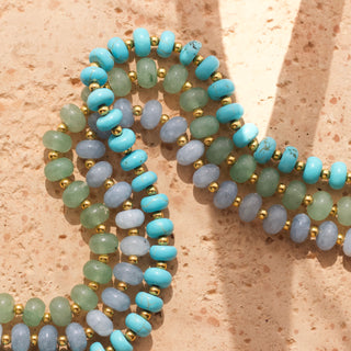 green jade beaded necklace