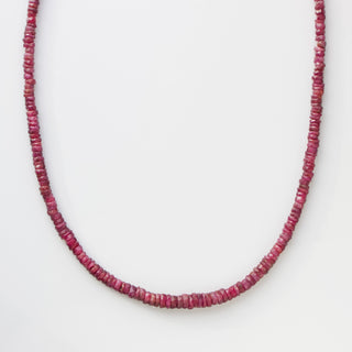 ruby gemstone beaded necklace