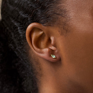 mint kyanite marquise stud earrings in gold