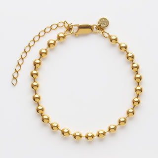 gold bobble chain bracelet