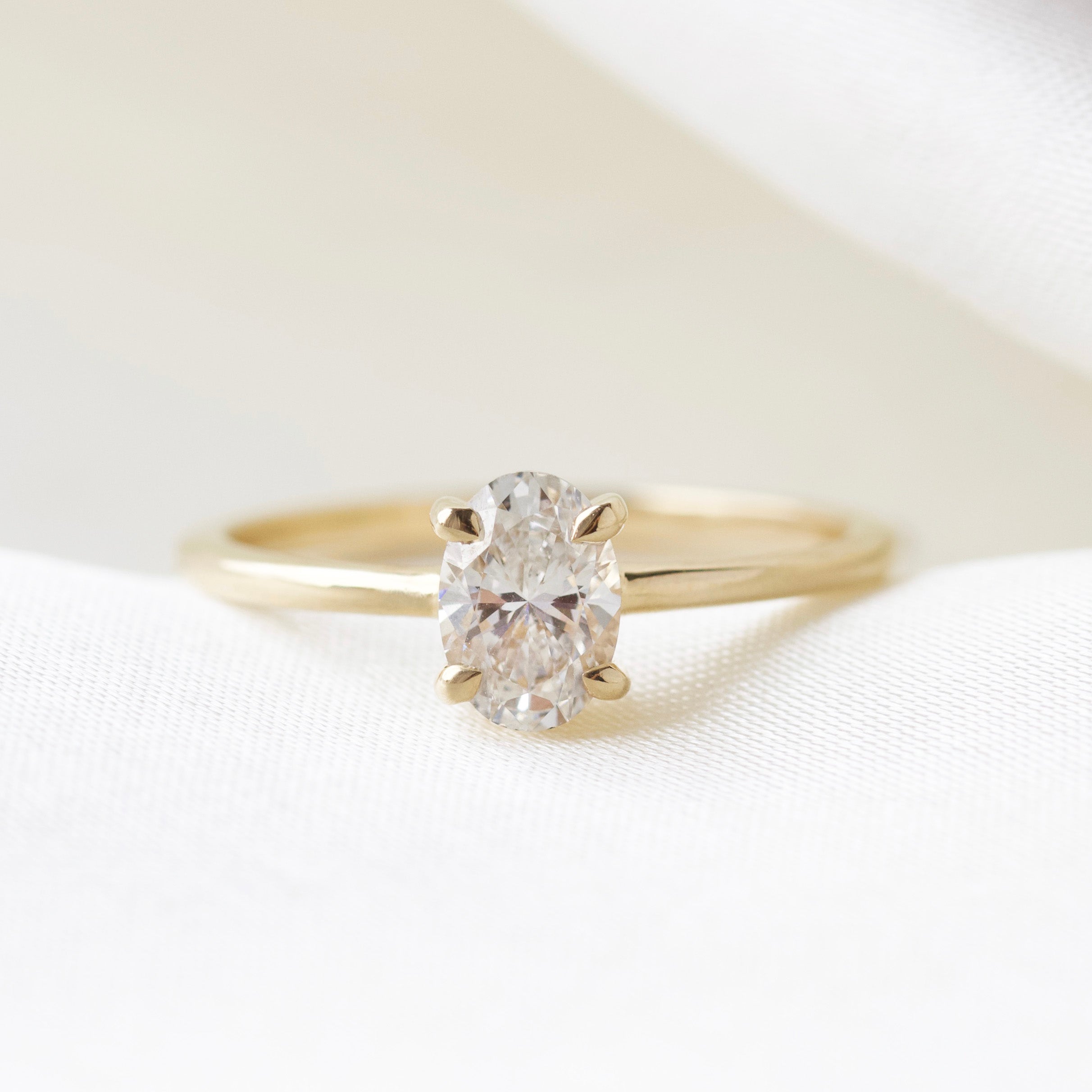 Erin Oval Solitaire Diamond Ring