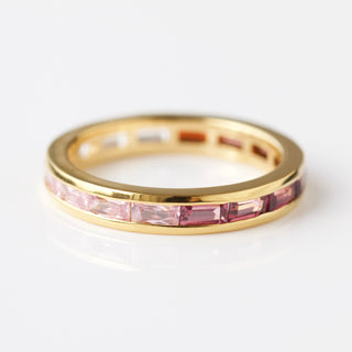ombre gemstone gold ring