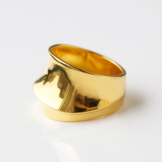 chunky luxe statement ring in gold